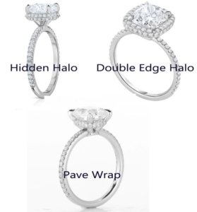 diamond halo engagement ring trends