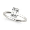 Emerald Brilliant Engagement Ring White Gold
