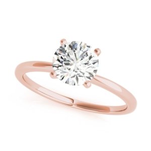 Four Prong Classic Engagement Ring Rose