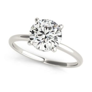 Modern Classic Engagement Ring silver