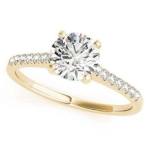 cathedral engagement ring gold